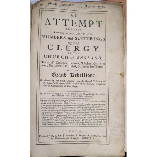 64 - An Attempt Towards Recovering An Account of the Numbers and Sufferings of the Clergy of the Church o... 