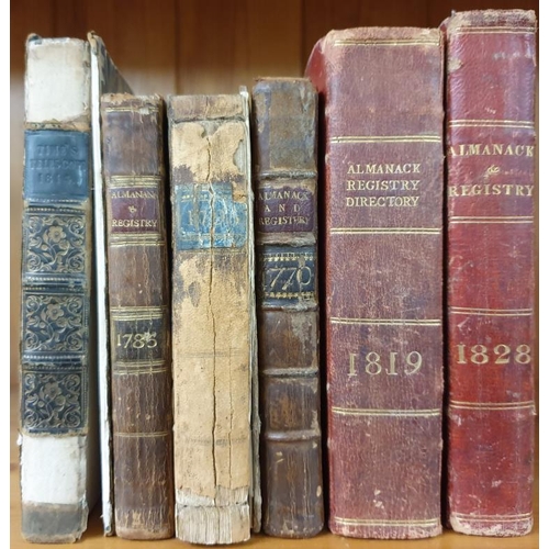102 - Collection of Almanacks, 1796 by John Watson Stewart, 1770 by Samuel Watson, 1785 ditto, 1819 by Joh... 