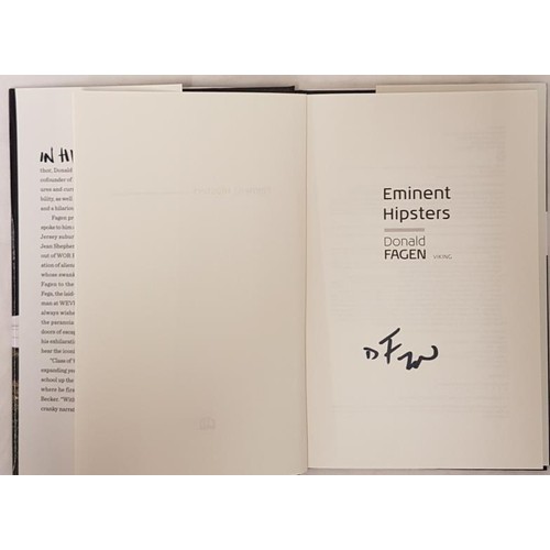 108 - 'Eminent Hipsters' by Donald Fagan. Signed, first edition. Viking, 2013.