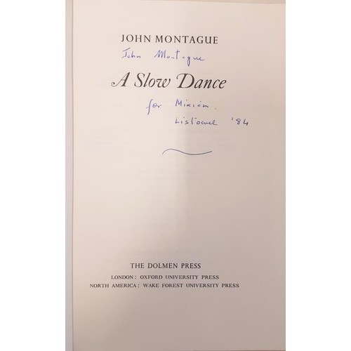 126 - John Montague - A Slow Dance, Signed by author an 11 other poetry