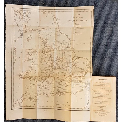 173 - T.Potts. Gazateer of England and Wales. 1810. 2 volumes. Large folding maps. Quarter calf.