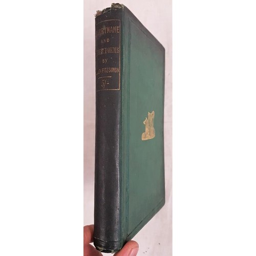 176 - Darrynane Eighteen Hundred and Thirty Two, and Other Poems. Ellen Fitz-simon. Kelly. 1863. original ... 