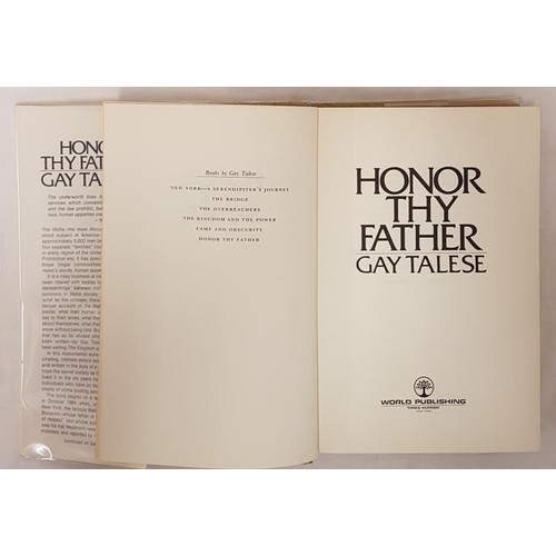 177 - 'Honor Thy Father' by Guy Talese. Signed, first edition. World Publishing, 1971.