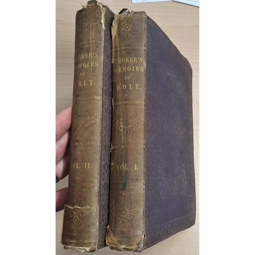 208 - Memoirs of Joseph Holt, General of the Irish Rebels 1798. London 1838, in 2 vols.