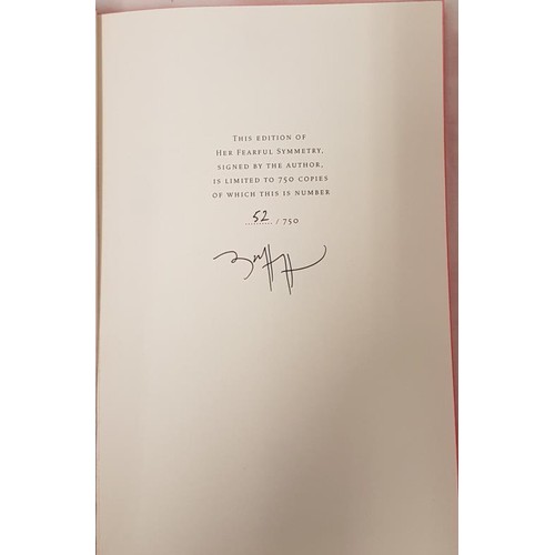 368 - 'Her Fearful Symmetry' by Audrey Niffenegger. Signed limited edition No. 52 of 750 in slipcase. Jona... 