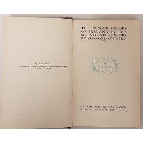 386 - O&rsquo;Brien, George &ndash; An Economic History of Ireland&rsquo;s 19th Century Maunsell & Co.... 