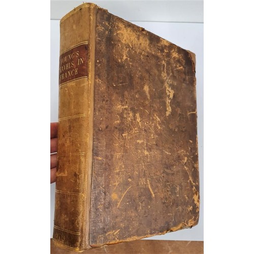 401 - Arthur Young. Travels During 1787/89 in the Kingdom of France. 1794. 2 vols in 1. Large folding maps... 