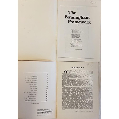 189 - The Birmingham Framework Denis Faul and Fr. Raymond Murray  and Burntollet by Bowes Egan and Vincent... 