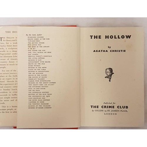 489 - 'The Hollow' by Agatha Christie. First edition. The Crime Club, 1946.