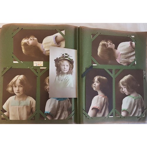 360 - Postcard album over 400 hand tinted cards from the Rotary Photo Company London