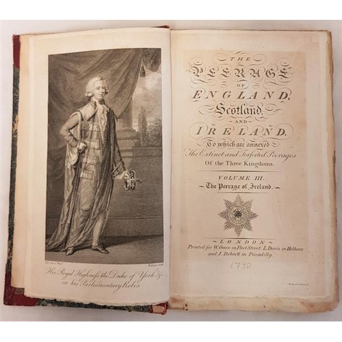 492 - Debretts Peerage Volume 3 The Peerage of Ireland 1790