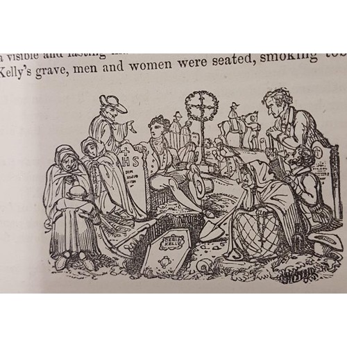 504 - Carleton, The Party Fight Ward Lock, c. 1890s, fine green decorated cloth, interesting illustrations... 