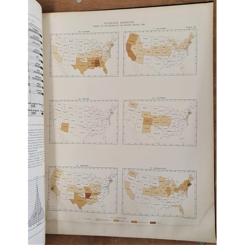 541 - Henry Gannett. Statistical Atlas of the United States. 1898. Numerous coloured maps of the various s... 