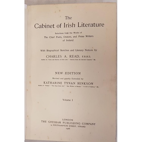 576 - The Cabinet of Irish Literature, extended edition in 4 volumes, C Tynan, published by Gresham 1906... 