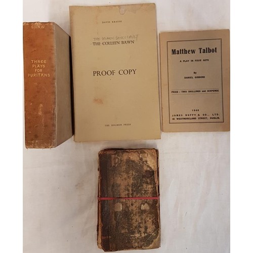 577 - Three Plays for Puritans by George Bernard Shaw, 1904, Plays proof copy, The Colleen Bawn, The Wickl... 