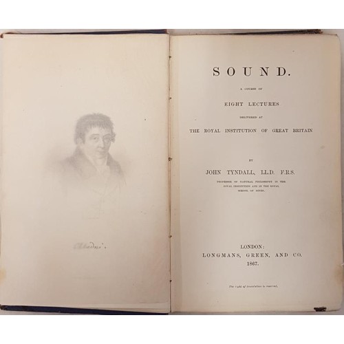 590 - Sound A course of Eight Lectures by John Tyndall, 1867 published Longman Green 1st UK edition.... 