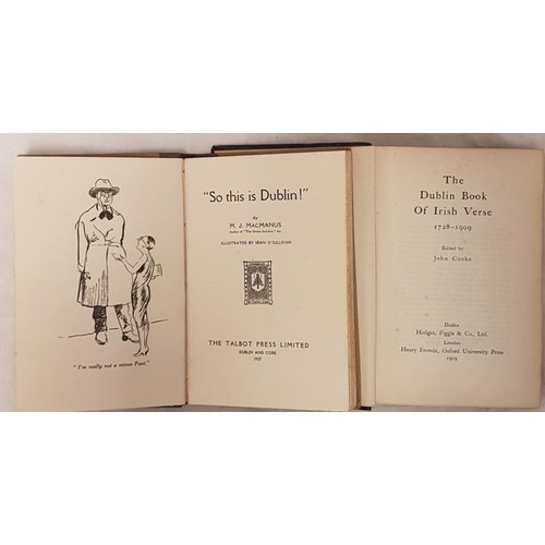 592 - The Dublin Book of Irish Verse 1728-1909, edited by John Cooke, Hodges Figgis Dublin 1909 1st editio... 