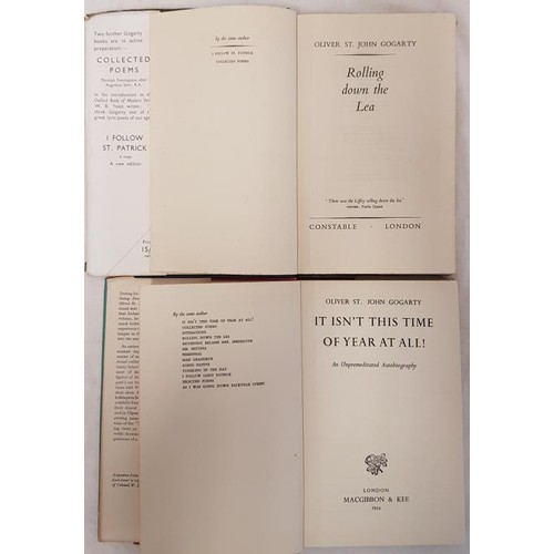 594 - Rolling Down the Lea by Oliver St. John Gogarty, Constable London 1950 1st edition and It isn't this... 