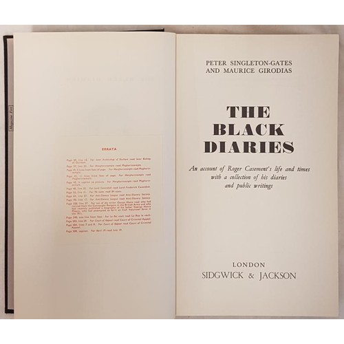 628 - The Black Diaries of Roger Casement by P Singleton and Maurice Girodias 1959 Grove Press ,limited ed... 