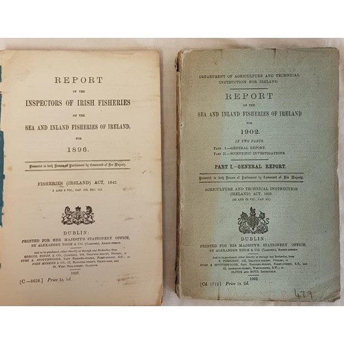 637 - Two Reports on the Sea and Inland Fisheries of Ireland printed by Alexander Thom Dublin for his Maje... 