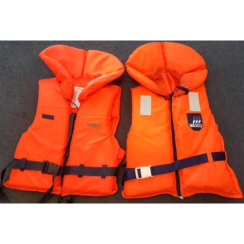 130 - Two Orange Life Jackets (2 x Adult Size L)