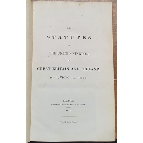 164 - Two Boxes of The Statutes of the United Kingdom of Great Britain and Ireland, London 1855