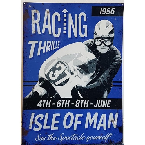 175 - Isle Of Man 1956 Advertising Sign (reproduction), c.20 x 27.5in