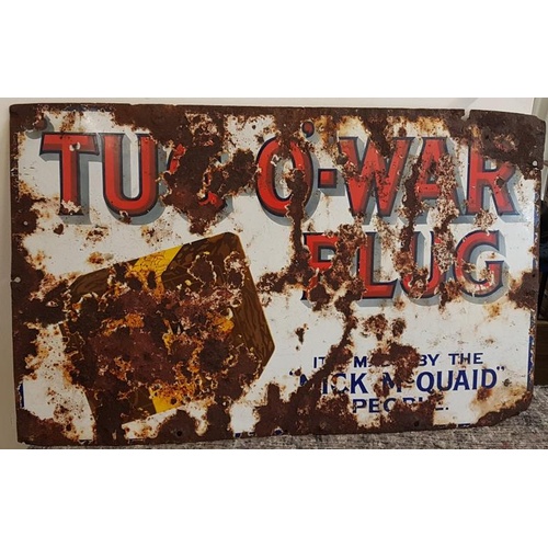 178 - 'Tug O' War Plug' Advertising Sign - 34 x 21ins