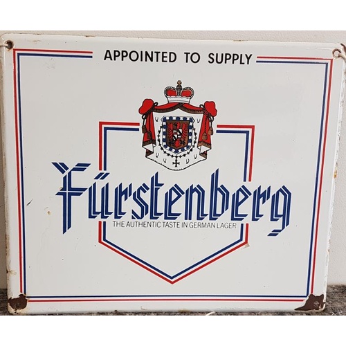 190 - Furstenberg Advertising Sign - c. 16 x 13ins