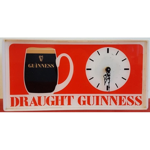 192 - Original Guinness Draught Wall Clock (battery), c.14 x 7in