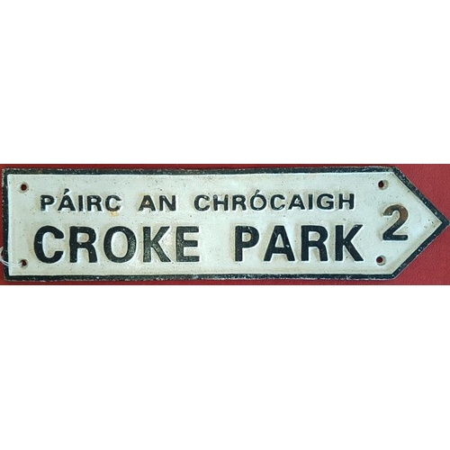 209 - Cast Iron Croke Park Wall Sign, c.15.5 x 4in