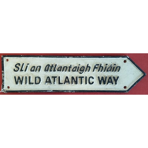 210 - Cast Iron Wild Atlantic Way Advertising Sign, c.15.5 x 4in