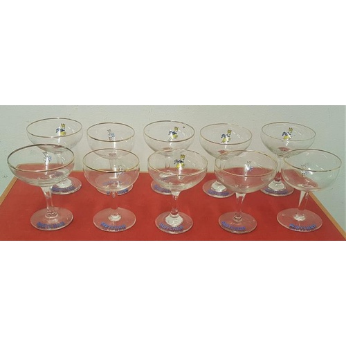 224 - Collection of Ten Babycham Glasses
