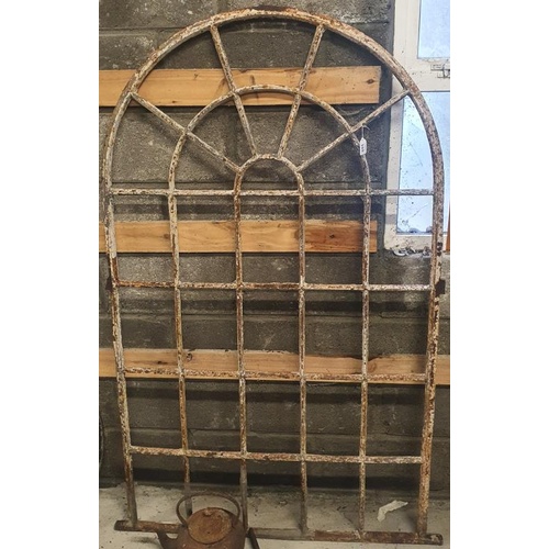 169 - Victorian Cast Iron and Arch Top Window Frame - 40 x 68ins