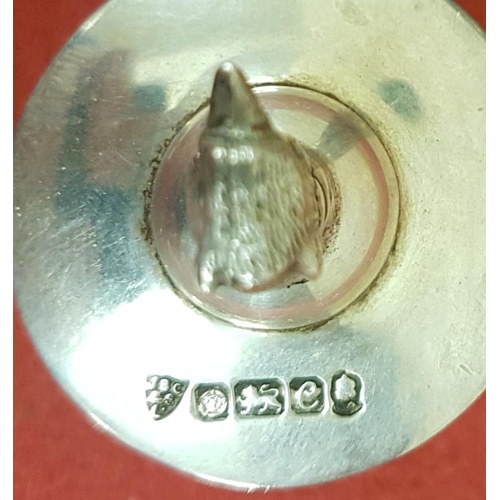 266 - Silver Hallmarked Bottle Top in the shape of a Bird and Scent Bottle with Silver Surround