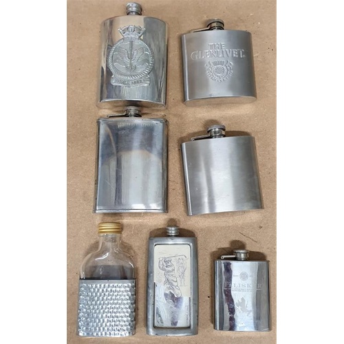267 - Collection of Seven Hip Flasks