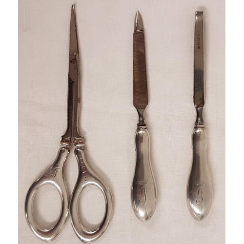 275 - Silver Manicure Set in Box (Birmingham c. 1904) and Four Similar Items