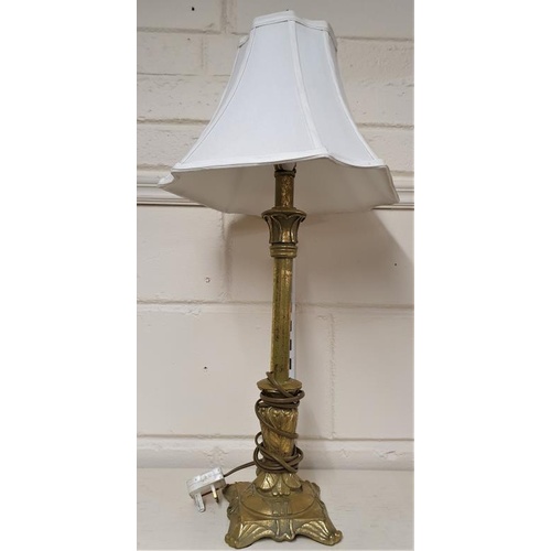 294 - Solid Brass Table Lamp with Shade