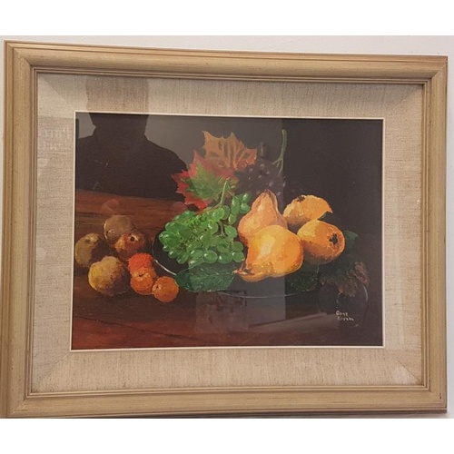 347 - OOB - Still Life with Fruit - by Anne Kiernan (March 1996) - Overall c. 22 x 18ins