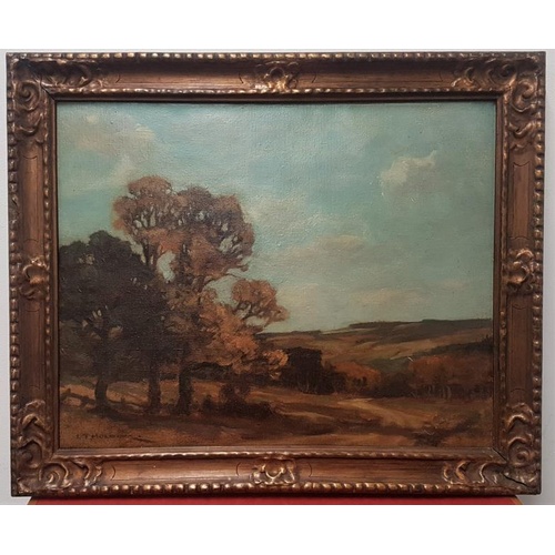 353 - Signed OOC - 'Autumn in the South Downs - The Valley of the Arun (Overall c. 23.5 x 19.5ins(, and a ... 