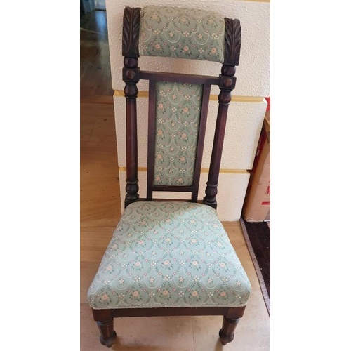356 - William IV Carved Mahogany Frame Pre Dieu Chair