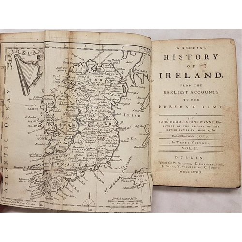 412 - Wynne, John H. A General History of Ireland. With folding map. Vol. III. Dublin: 1773