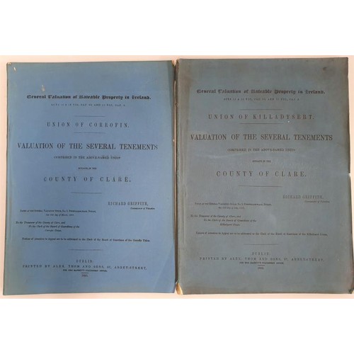 413 - Griffiths Valuations. Union of Killadysert, Co Clare. 1855 and Griffiths Valuations – Union of Corro... 