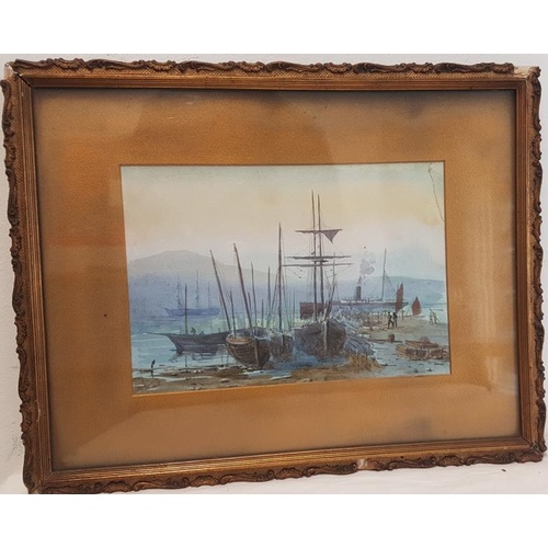 456 - Watercolour of Tall Ships - Overall c. 15.5 x 12ins