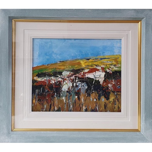 462 - Marry, Declan, Cottage Grazing, Oil on Canvas - canvas size 10 x 12in