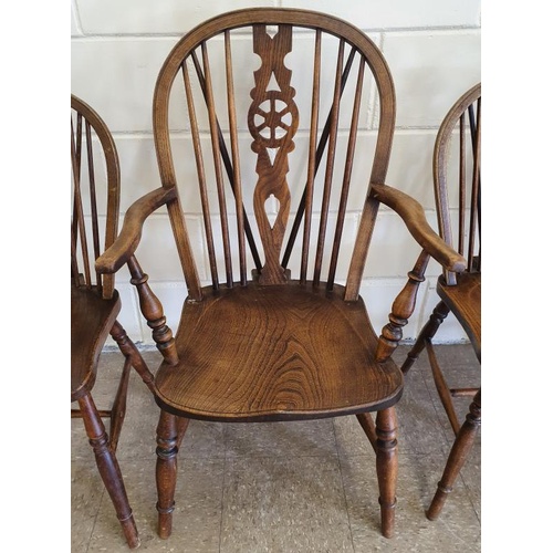 510 - Good Quality Set of Six Windsor Country Chairs (2 carvers & 4 chairs)