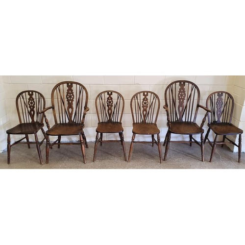 510 - Good Quality Set of Six Windsor Country Chairs (2 carvers & 4 chairs)