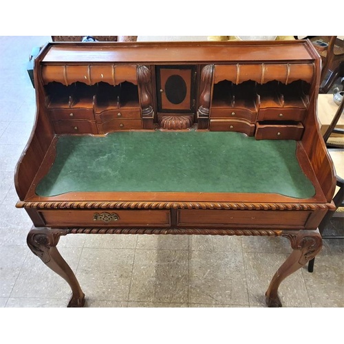 559 - Georgian Style Writing Desk on ball and claw feet, c.42 x 41in