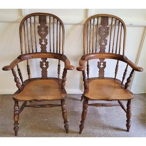 512 - Pair of Hoop Back Windsor Armchairs