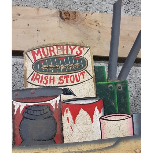 191a - Murphy's Stout Sign Writing Metal Advertising Figure